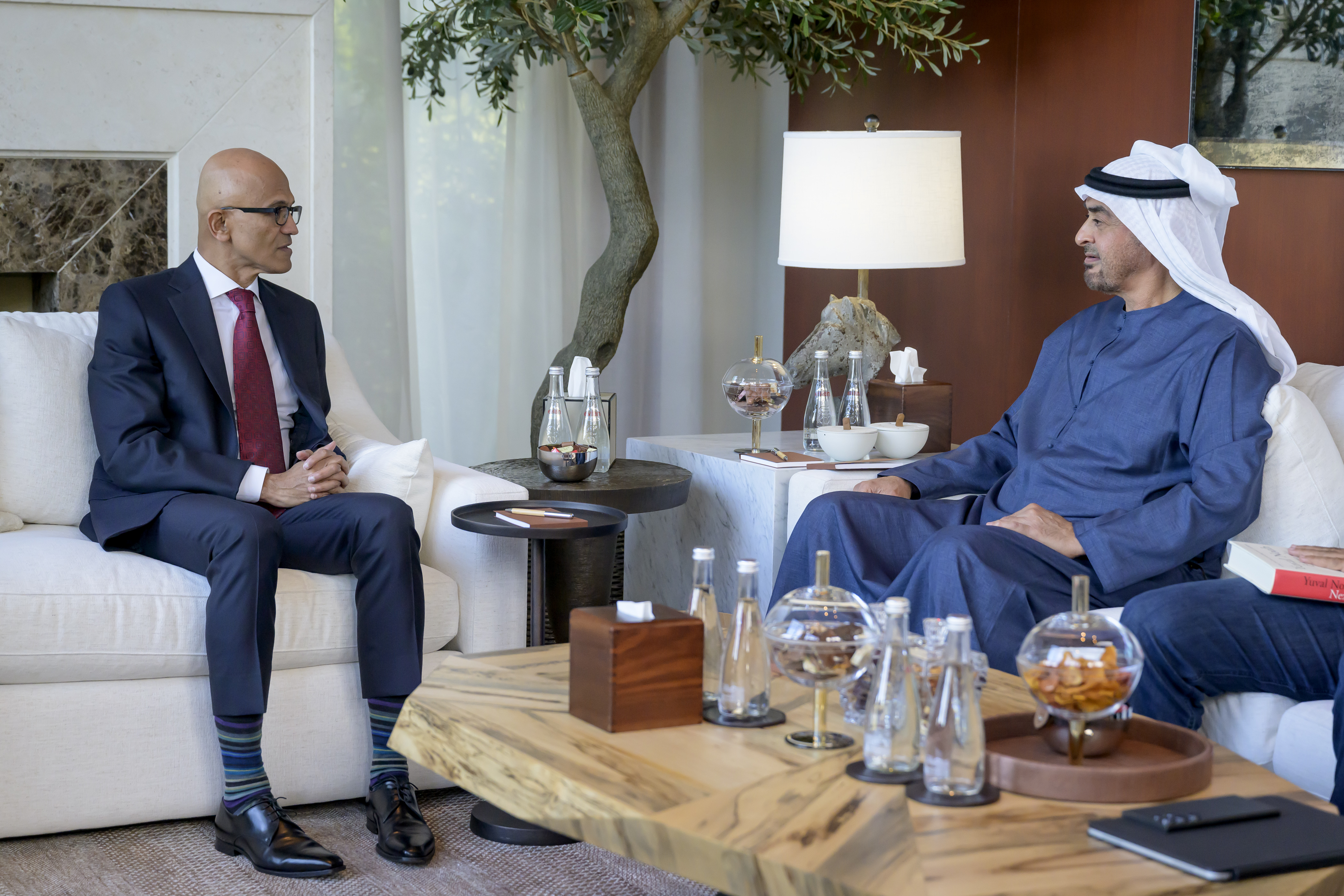 HH Mohammed Bin Zayed meets with Microsoft's Satya Nadella 