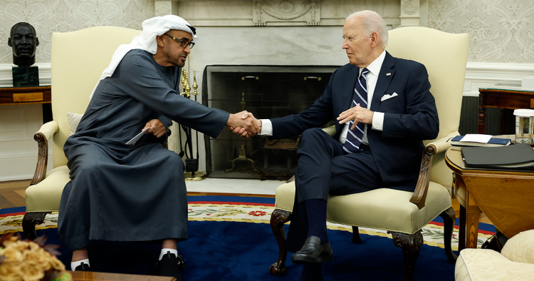 HH Sheikh Mohamed Bin Zayed Al Nahyan with US President Joe Biden