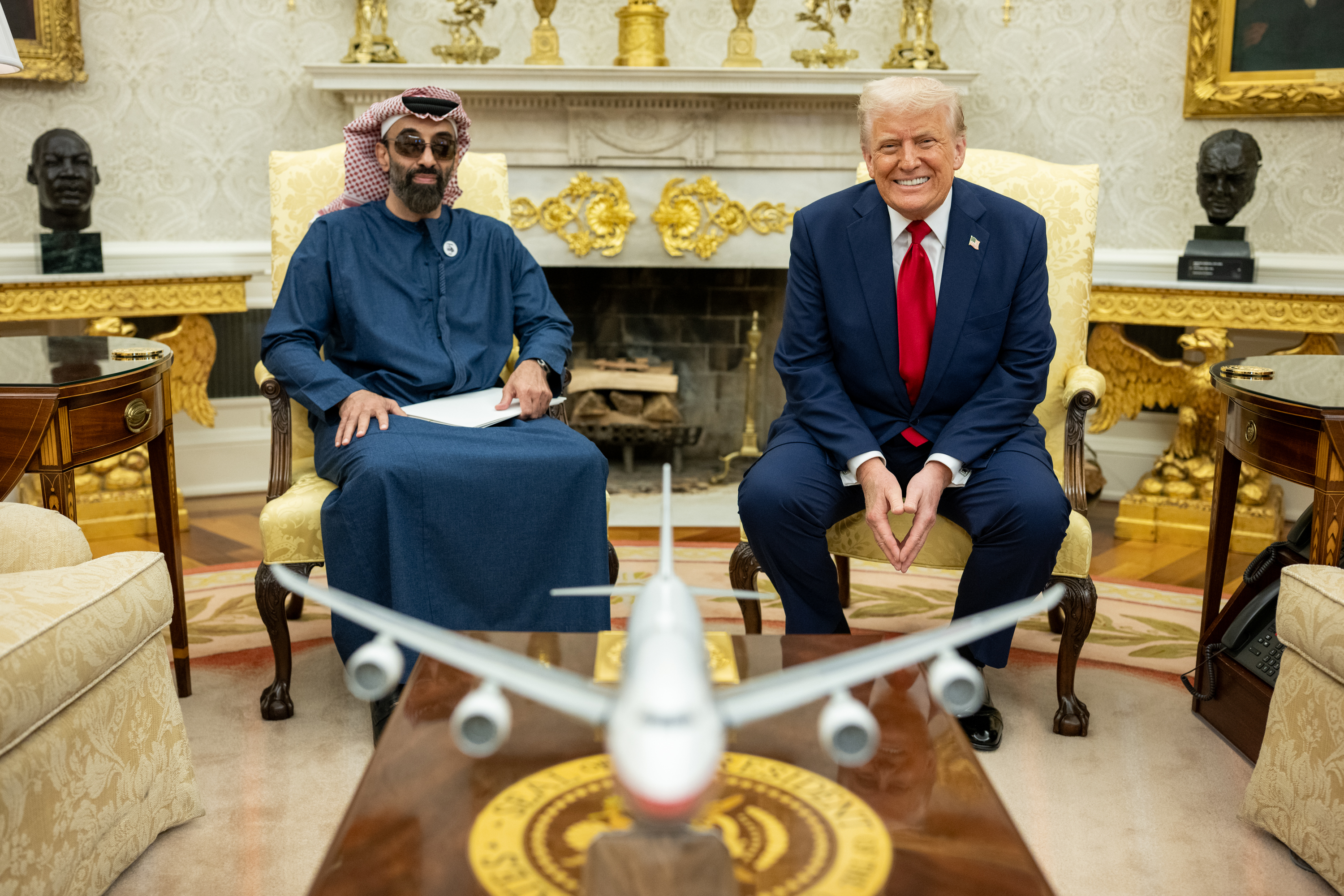 Tahnoon bin Zayed meets Donald Trump