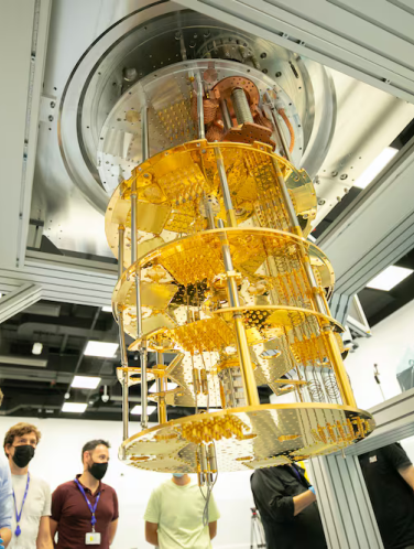 A quantum computer is displayed at the Technology Innovation Institute in Abu Dhabi. Photo: Technology Innovation Institute