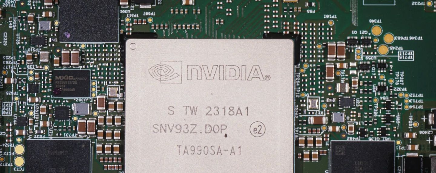 A Nvidia chip displayed at the Mobile World Congress in Shanghai on June 26, 2024.