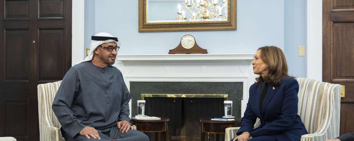 HH Sheikh Mohamed Bin Zayed Al Nahyan with US Vice President Kamala Harris