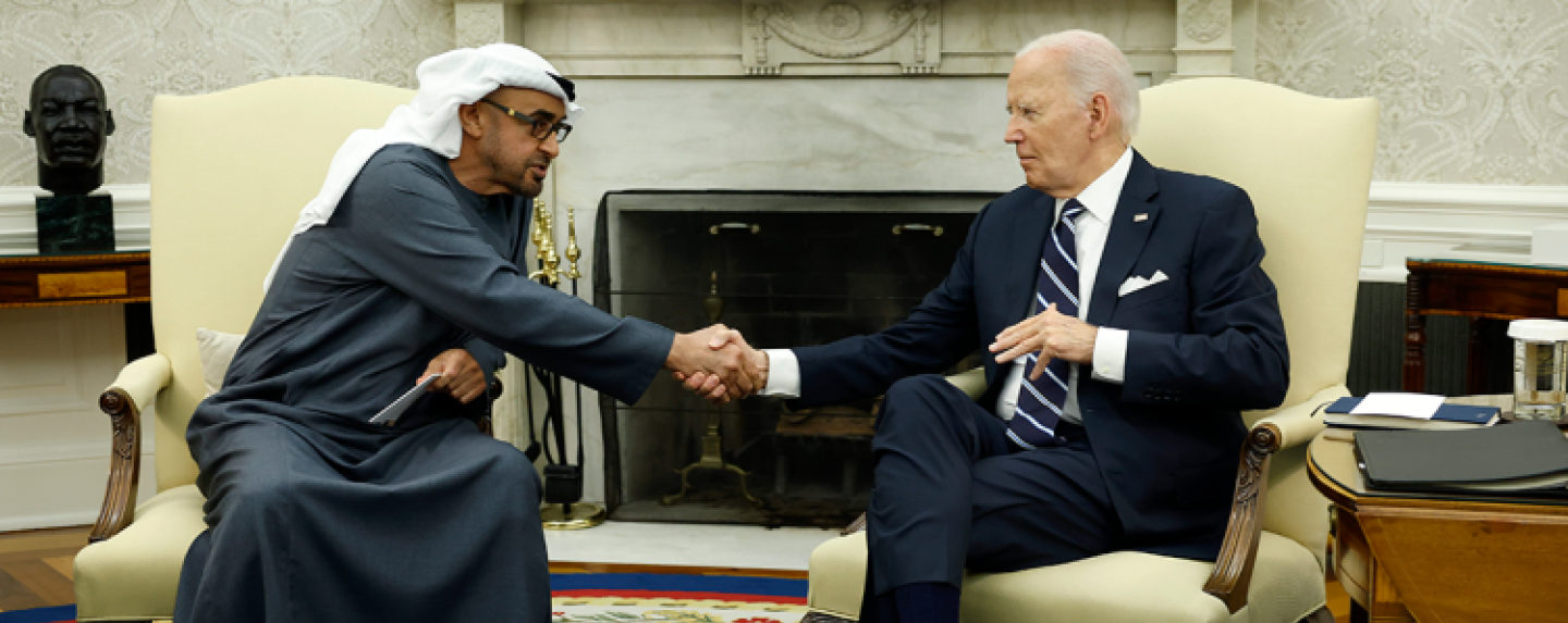 HH Sheikh Mohamed Bin Zayed Al Nahyan with US President Joe Biden