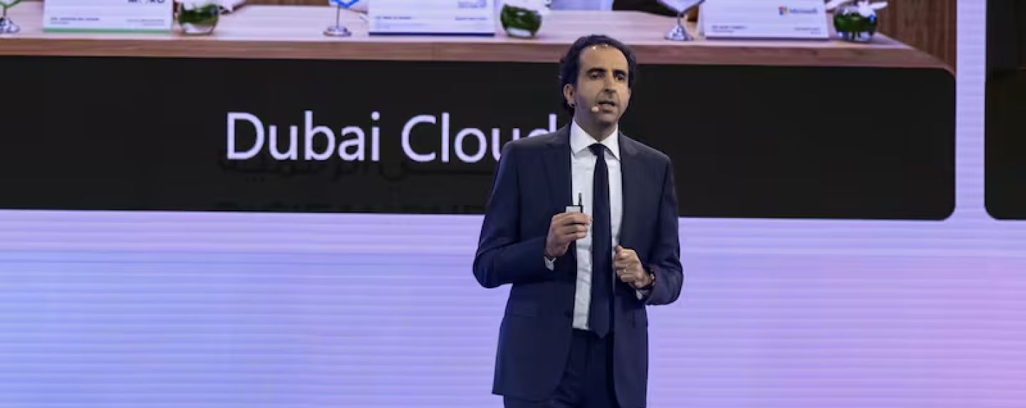 At the Microsoft AI tour in Dubai, company officials praised the UAE as a 'hub of innovation'. Antonie Robertson/The National