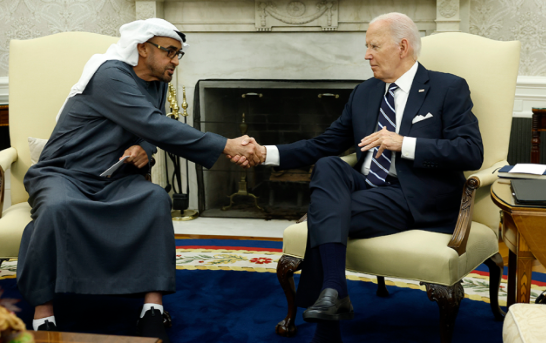 HH Sheikh Mohamed Bin Zayed Al Nahyan with US President Joe Biden