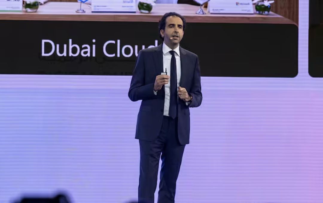 At the Microsoft AI tour in Dubai, company officials praised the UAE as a 'hub of innovation'. Antonie Robertson/The National